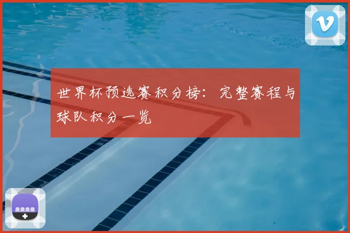 世界杯预选赛积分榜：完整赛程与球队积分一览